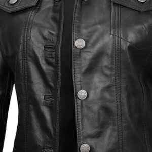 Veste en cuir pour femme, coton, coupe-vent, respirante, fermeture éclair, manches longues, vêtements d'extérieur pour un style décontracté automne-hiver, streetwear - Product Image 6