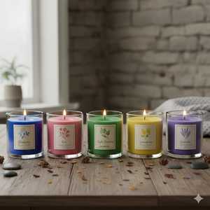 Vela Aromática Personalizada en Vaso de Vidrio Decorativo, Vela de Vidrio Hecha a Mano, Mejor Precio al por Mayor - Product Image 4