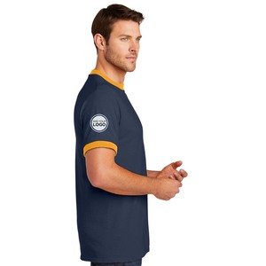 เสื้อยืดแขนสั้นแบบริงเกอร์สำหรับผู้ใหญ่ ยูนิเซ็กซ์ พิมพ์ลายด้านหน้าและด้านหลังได้ตามสั่ง - Product Image 5