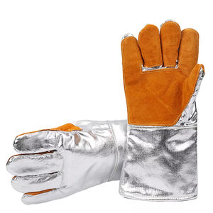 Vente en gros de gants de soudage en cuir de vachette Gants en cuir résistants à l'usure et à l'isolation thermique pour un soudage sûr Produits de sécurité pakistanais - Product Image 2