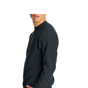 Logo personnalisé poids lourd à manches longues pull oversize col rond pull épais polaire uni hommes sweat - Product Image 6