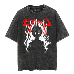 T-shirt personnalisé pour hommes délavé à l'acide 100% coton surdimensionné Plus Size respirant Graphic Tee Style Vintage Blank Design for Logo Print - Product Image 1