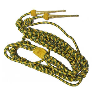 Custom Handmade Gold <b>Braided</b> Shoulder Aiguillette <b>Cord</b> Decorative Tassels 100% High Quality Customized Color for Ceremonial - Product Image 2