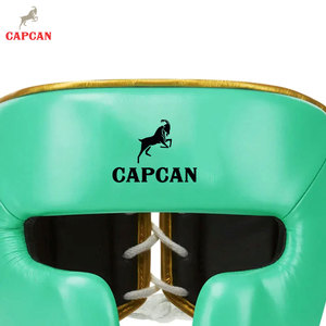 Protège-tête de boxe en cuir avec intérieur lisse, construction durable, rembourrage doux, caractéristiques de sécurité - Product Image 5