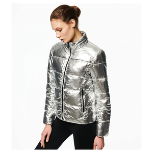 Shinny-Chaqueta acolchada de burbujas para mujer, chaqueta cálida de invierno, sin capucha, superventas - Product Image 3