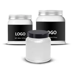 Factory Price OEM 16oz 27oz White PET Plastic Round Wide Mouth Jars for Cream Milk Powder Food Packaging Container