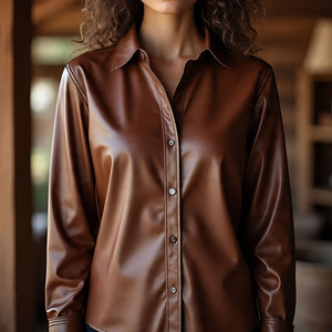 ชุดเดรสสีดำสำหรับผู้หญิง2025ปรับแต่งได้แจ็คเก็ตหนังแท้สำหรับนักขี่จักรยานหนังโพลีเอสเตอร์สีล้วนสำหรับฤดูหนาว - Product Image 5