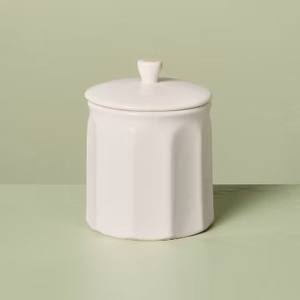 Tarro de Almacenamiento de Cerámica Minimalista con Tapa, Elegante Recipiente de Cocina, Contenedor Glaseado Duradero para Té, Café, Azúcar, Despensa - Product Image 1