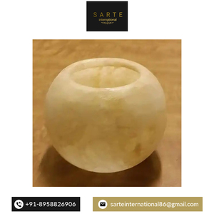 เชิงเทียนหินอะลาบาสเตอร์ธรรมชาติของตกแต่งบ้านหรูหรางานฝีมือดีไซน์พิเศษทนทานต่อการสร้างขายส่ง - Product Image 4