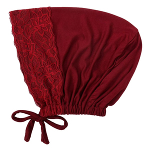 Solid Color Elastic Strap Women Hijab Caps Muslim Wrap Head Turban Bonnet Fashion Lace Headdress Islamic Clothing Camouflage - Product Image 1