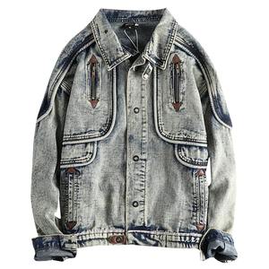2026 Wholesale Custom Fashionable Men's Winter <b>Denim</b> <b>Jacket</b> Waterproof Windproof Soft Warm Fleece Lining Quilted Fur Collar 100% - Product Image 1