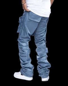 Men's Lightweight Distressed High Waist Custom Flared Stacked Sweatpants with Custom Colors & Logo - Product Image 2