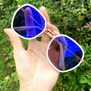 Photochromique 2025 grand carré vert noir métal sexangle lunett photogray <span class=keywords><strong>antireflet</strong></span> anti lumière bleue protection des yeux - Product Image 1