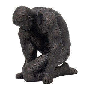 Objet de table en métal noir artistique, sculpture décorative moderne, ajoute une touche d'élégance et de style, vente en gros en provenance d'Inde - Product Image 1