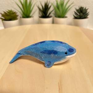 YEEYAYA intagliato a mano 4 pollici di legno di balena scultura animale acquatico figurina per la decorazione della casa e la decorazione della camera - Product Image 6