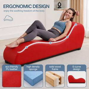 Fauteuil Tantra Love Sofa Sillon Sexuel, Meuble pour Couples, Cadre en Bois Massif, Cuir PU Écologique, Capacité 300KG - Product Image 4