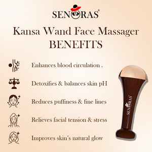 Highest Demand Senoras Ayurvedic Skincare's Bronze Kansa <b>Wand</b> <b>Facial</b> Spoon Tool for Glowing and Firm Skin for Export - Product Image 3