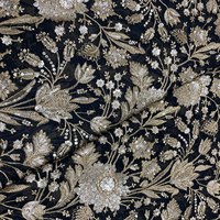 Tissu brodé lourd avec motif de renard et Groegette pour tenues fantaisie Sherwani Kurta