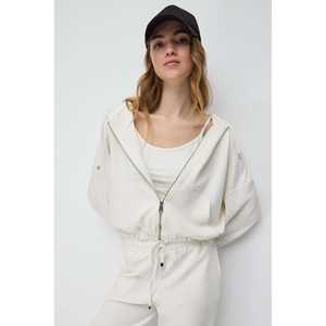 T-shirt pour femme 100% coton à manches longues, col rond, coupe classique - Product Image 5