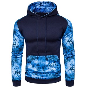 Latest Design Premium Quality 100% Cotton Winter <b>Fleece</b> Sublimation Hoodies Wholesale Solid <b>Navy</b> Contrast Sleeve Hoodies for <b>Men</b> - Product Image 4
