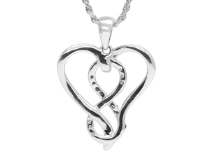 925 argent creux en forme de coeur symbole de l'infini personnalisé S925 en argent Sterling avec pendentif Moissanite pour cadeau femme - Product Image 4