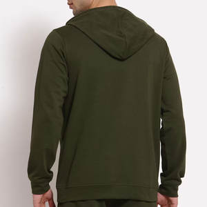 Sweat à capuche d'hiver épais en coton 100% gaufré avec logo personnalisé pour hommes 400gsm polaire - Product Image 5