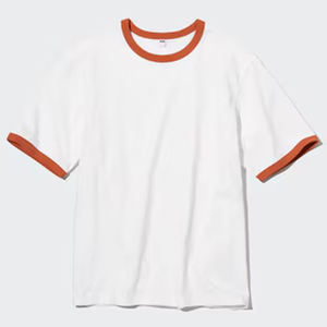 Jersey Ringer para hombre Casual Slim Fit camiseta para mujer Camiseta de manga corta cuello redondo básico Color bloque camisetas Airism hombres camiseta - Product Image 3