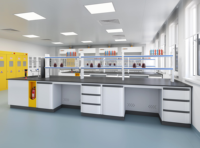 Meubles de laboratoire pour ateliers industriels, bancs de laboratoire en acier avec armoires de base pour laboratoires scientifiques