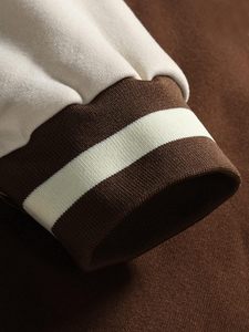 Unisex Latest Custom College Varsity <b>Jacket</b> Stand Collar Cotton Shell <b>with</b> <b>Fleece</b> <b>Lining</b> Men's Casual Sportswear for Baseball - Product Image 5