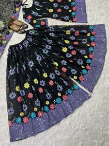 เดรสลายพื้นเมืองอินเดีย & ปากีสถานชุดเดรสสำหรับปาร์ตี้ผ้าฟ้อเกตผ้าหนาแฟชั่นใหม่ - Product Image 4