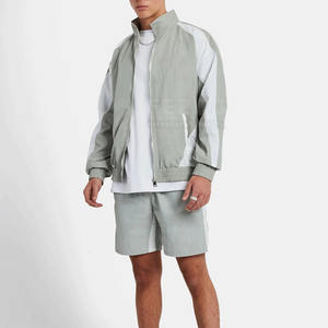 Conjuntos de pantalones cortos de dos piezas cortavientos para hombre de color personalizado de nailon Conjunto de pantalones cortos cortavientos hecho a medida con su propio logotipo Ropa para correr - Product Image 2