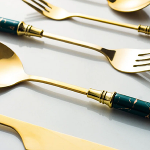 Vajilla de moda brillante y elegante juego de cubiertos cena cuchillo cuchara tenedor hogar cocina restaurante vajilla boda evento Decoración - Product Image 2