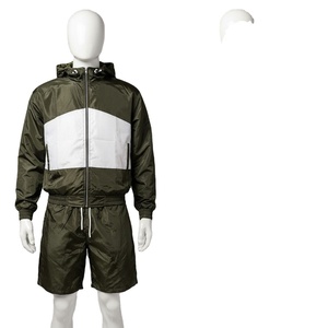 Ensemble coupe-vent et short légers et imperméables pour homme, grande taille, avec logo personnalisé, style sportif, pour l'automne - Product Image 5