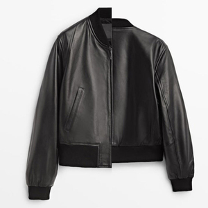 Veste en cuir 100% de haute qualité pour femmes manteau d'extérieur respirant décontracté veste en cuir Streetwear femme veste universitaire - Product Image 2