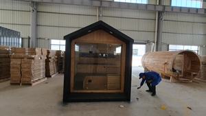 ห้องซาวน่าไม้ซีดาร์สีแดงใช้ในบ้านห้องซาวน่าบ้านอบไอน้ำการเผาไม้การออกแบบที่เป็นมิตรต่อสิ่งแวดล้อม - Product Image 5