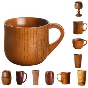 Mug à café ou à thé en bois de qualité supérieure, écologique, finition bois naturel, fait à la main, pour la maison, le café, les fêtes - Product Image 5