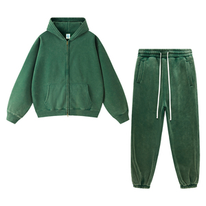 Ensembles de sweats à capuche pour hommes surdimensionnés personnalisés de haute qualité, lavés à la pierre et à l'acide - Product Image 4