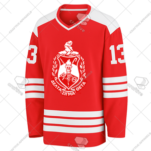 Delta Sigma Theta Polyester Mesh Vêtements de hockey sur glace de qualité supérieure Design personnalisé avec impression par sublimation pour vêtements de sport - Product Image 1