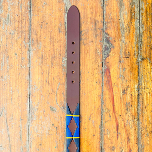 เข็มขัดหนังโปโลของผู้ชายทำด้วยมือด้วยด้ายสังเคราะห์รีไซเคิลและหัวเข็มขัดทองเหลืองสไตล์ลำลองดีไซน์ไม่เหมือนใคร - Product Image 6