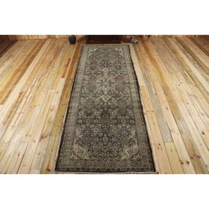 พรมวินเทจขนาด 3.9x11.5 ฟุต, พรมตุรกีแบบยาว, พรมโมร็อกโกสีน้ำตาลน้ำเงิน - Product Image 1