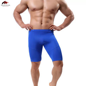 Short de compression décontracté grande taille pour hommes, séchage rapide, respirant, vêtements de sport personnalisables, couleur unie, prix de gros, teint en couleur unie - Product Image 5