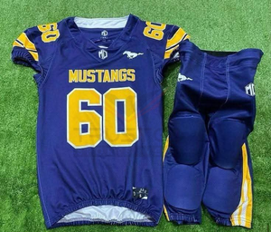 Uniforme de Fútbol Americano Personalizado para Adultos - Manga Corta, Transpirable y de Secado Rápido, Nombre del Jugador del Equipo Personalizado, Alta Calidad, Precio - Product Image 1