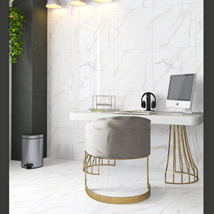 STATUARIO PREMIUM 600X600MM CARREAUX EN PORCELAINE VITRIFIÉE POLI À HAUTE BRILLANCE FINITION MARBRE POUR LA DÉCORATION MURALE DE SOL DE LUXE IDÉAL POUR - Product Image 1