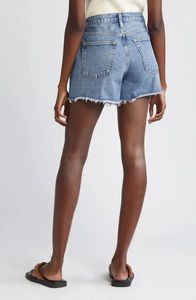 Shorts en jean légers vintage pour femmes, de haute qualité, avec logo personnalisé, vente en gros, décontractés, sexy, d'été, avec poches - Product Image 3
