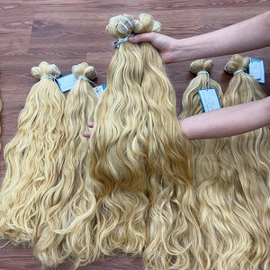 Extensiones de cabello de trama de Color Piano de onda Natural de doble dibujado Cabello humano vietnamita Paquetes de cabello ondulado virgen crudo - Product Image 3