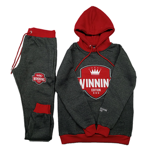 Vêtements de sport coupe ajustée sur mesure pour hommes automne hiver sweat à capuche pantalon costume avec logo brodé grande taille respirant XL - Product Image 1