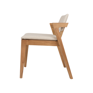 เก้าอี้รับประทานอาหารสแกนดิเนเวียนที่ทันสมัยเบาะผ้าลินินหุ้มเบาะเก้าอี้เท้าแขนแบบมินิมอลสำหรับบ้านคาเฟ่ร้านอาหารเฟอร์นิเจอร์ทำมือทนทาน - Product Image 3