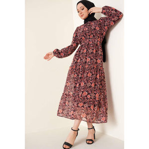 Tunique de caftan en Satin modeste de fabrication turque nouvelle mode musulmane de Dubaï vêtements islamiques d'hiver conception ethnique Abaya coton été - Product Image 1