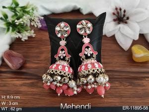 ชุดเครื่องประดับ meena mehendi จากนักออกแบบชาวโปแลนด์ชุดต่างหูดีไซน์สวยสำหรับงานเลี้ยงชุดไข่มุกชุดเครื่องประดับสำหรับงานเลี้ยง - Product Image 6