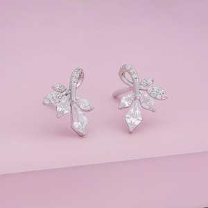 Trendy Gold-Plated Zinc Alloy Stud Earrings Marquise Cut Zircon Butterfly Shape for Weddings Parties Engagements Gifts-189707 - Product Image 5